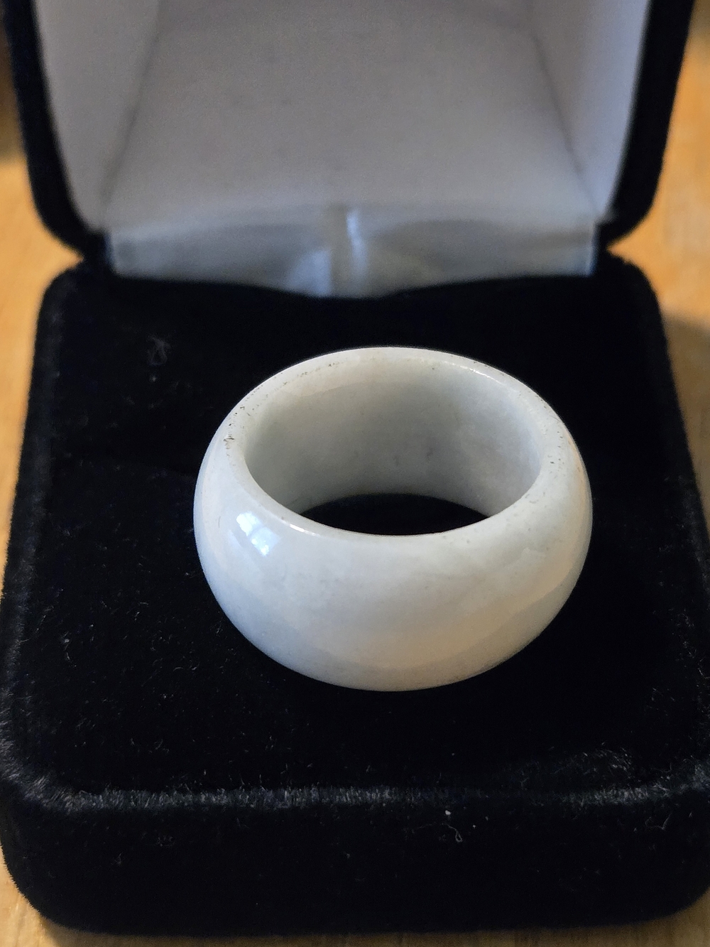 White Jade Dome Ring - Women Jewelry